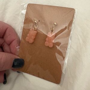 Handmade Peach Gummy Bear Earrings - Xmas offer details in description!